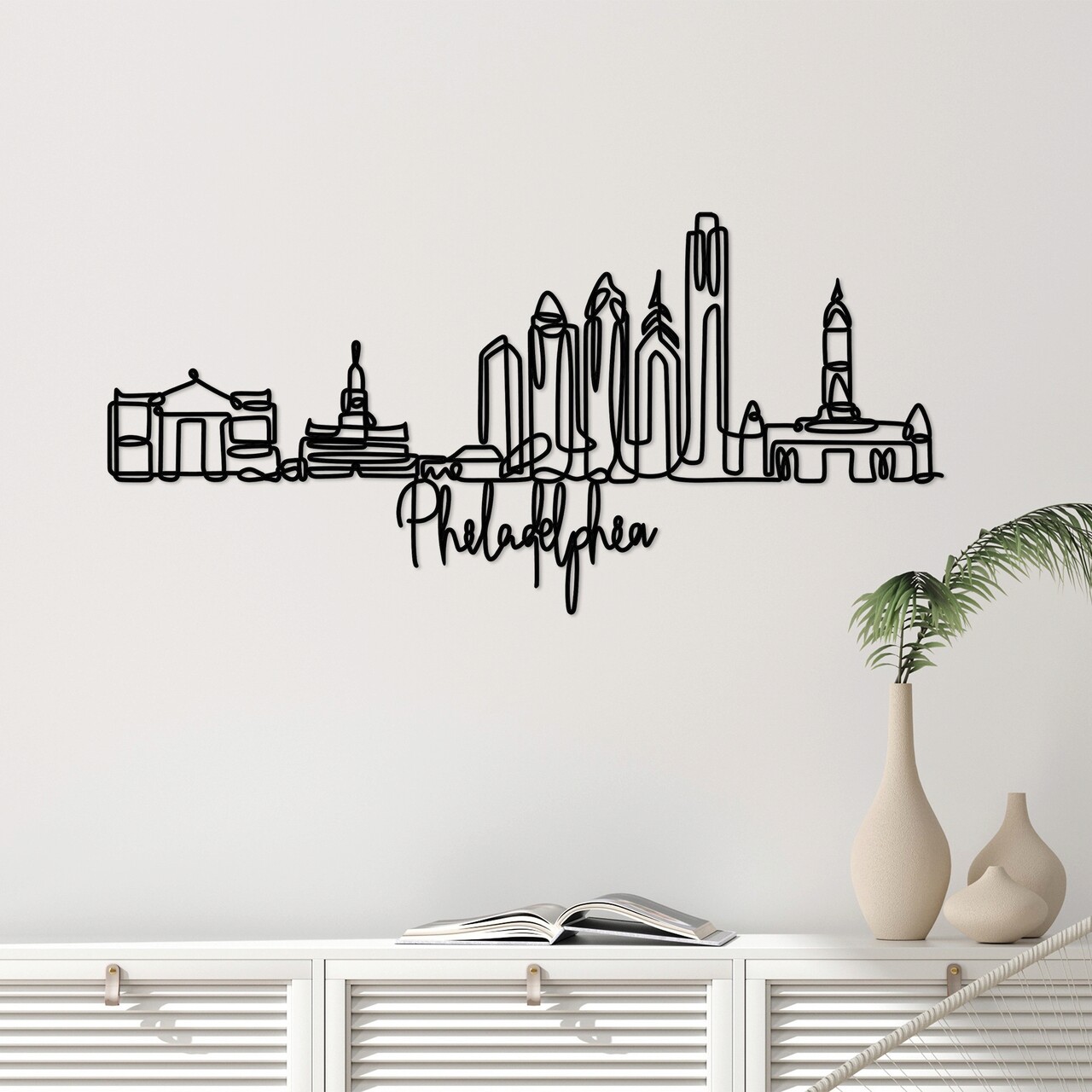 Decoratiune de perete, Philadelphia, Grosime: 2 mm, Negru - imagine 7